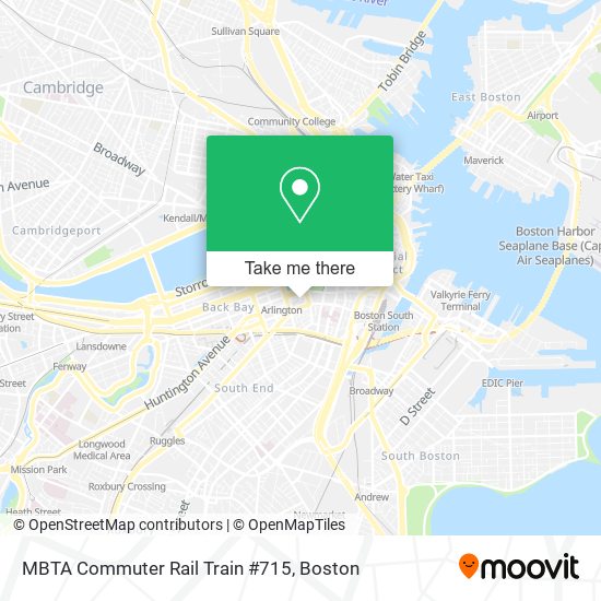 MBTA Commuter Rail Train #715 map