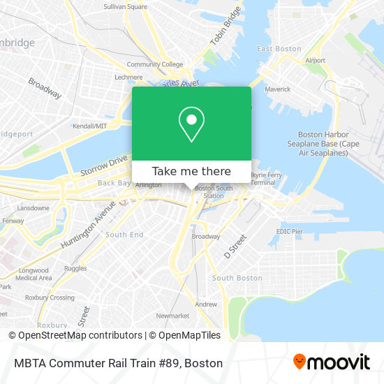MBTA Commuter Rail Train #89 map