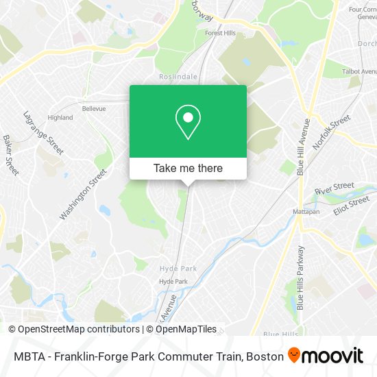 Mapa de MBTA - Franklin-Forge Park Commuter Train