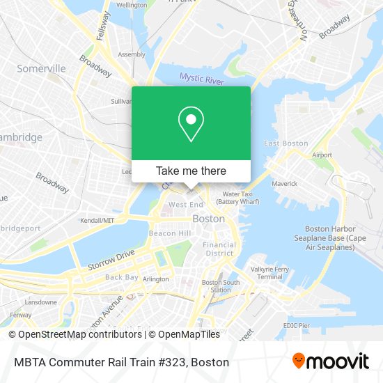 Mapa de MBTA Commuter Rail Train #323