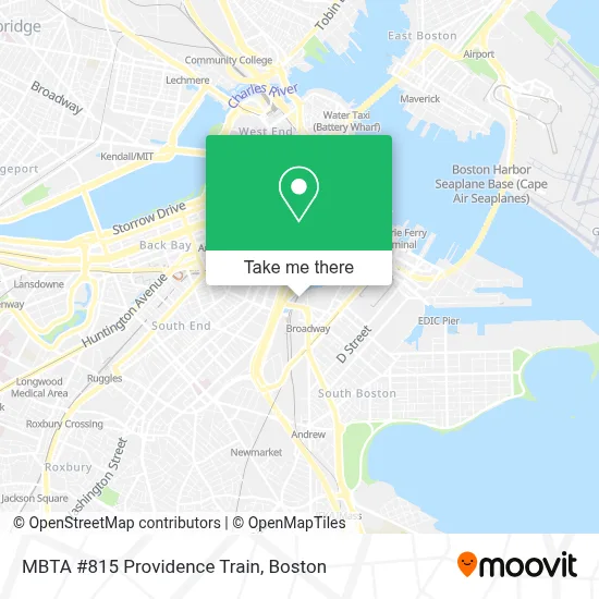 MBTA #815 Providence Train map