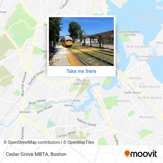 Cedar Grove MBTA map