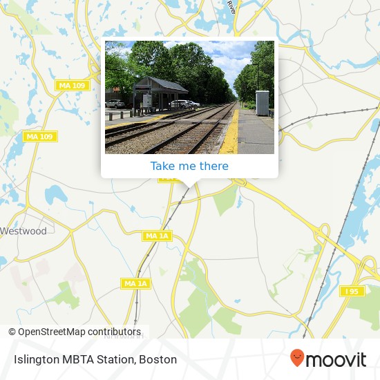 Islington MBTA Station map