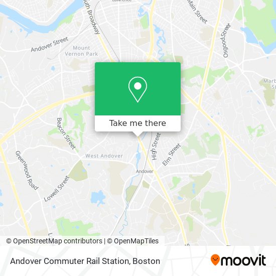 Mapa de Andover Commuter Rail Station