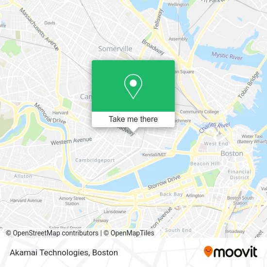 Mapa de Akamai Technologies