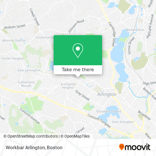 Mapa de Workbar Arlington