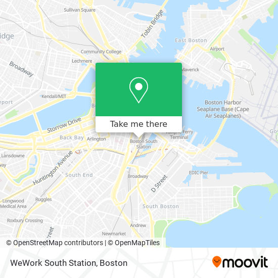 WeWork South Station map