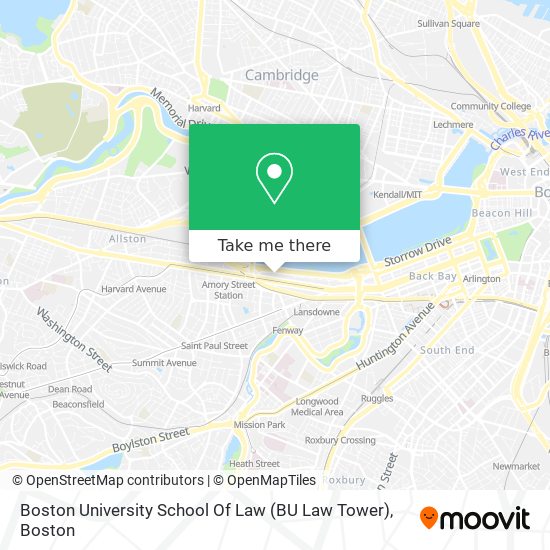 Mapa de Boston University School Of Law (BU Law Tower)