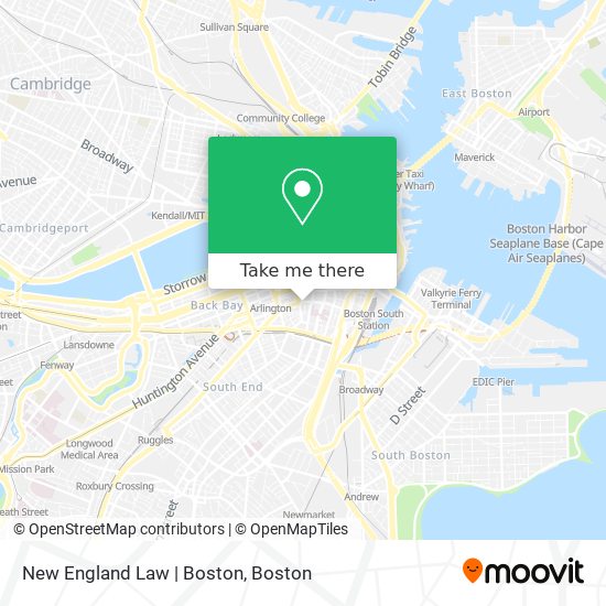 New England Law | Boston map