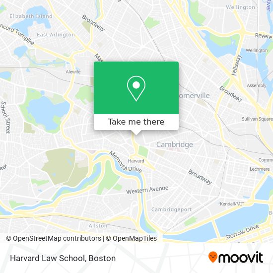Harvard Law School map