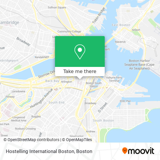 Mapa de Hostelling International Boston