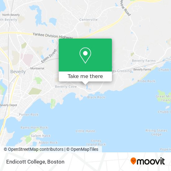 Mapa de Endicott College
