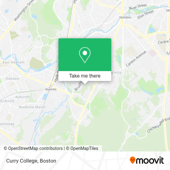 Curry College map