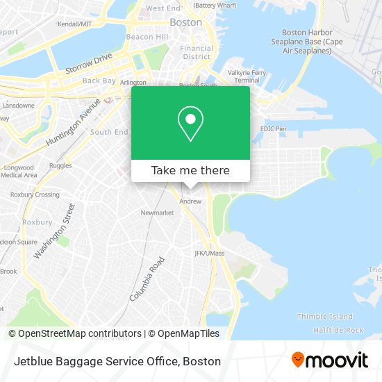 Mapa de Jetblue Baggage Service Office