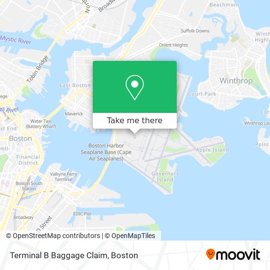 Mapa de Terminal B Baggage Claim