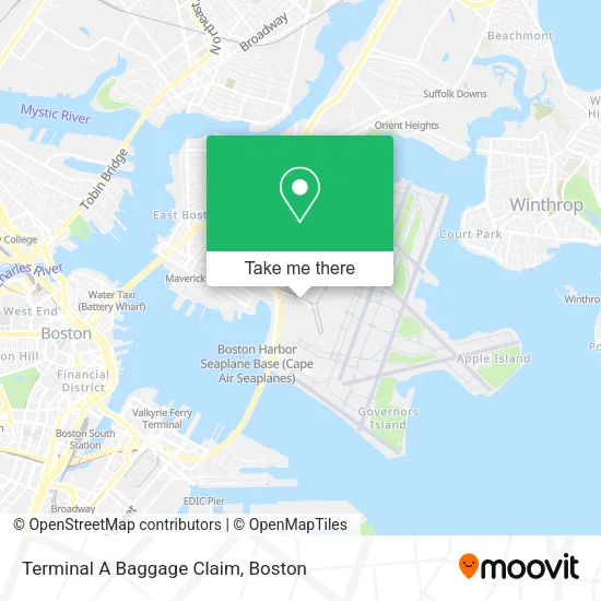 Mapa de Terminal A Baggage Claim