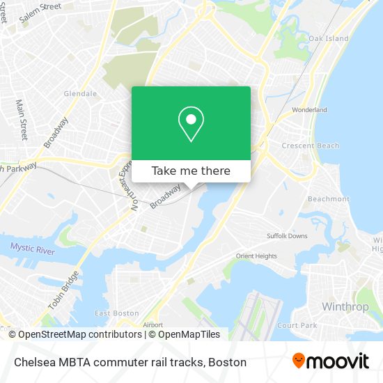 Chelsea MBTA commuter rail tracks map