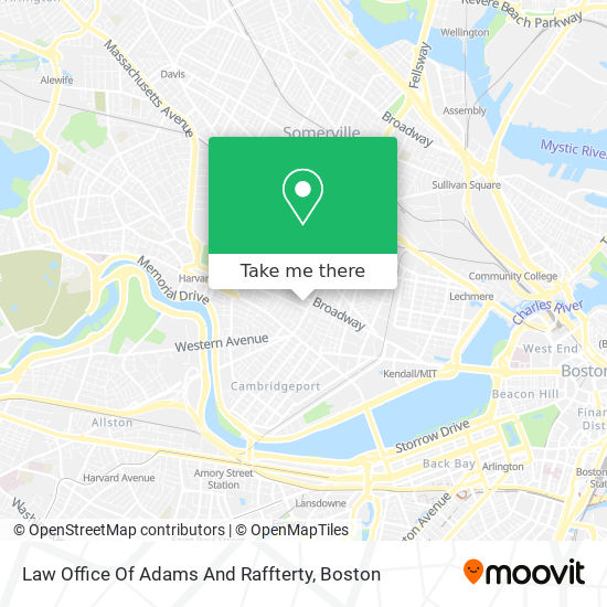 Law Office Of Adams And Raffterty map