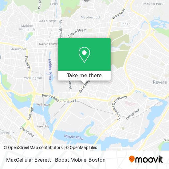 MaxCellular Everett - Boost Mobile map