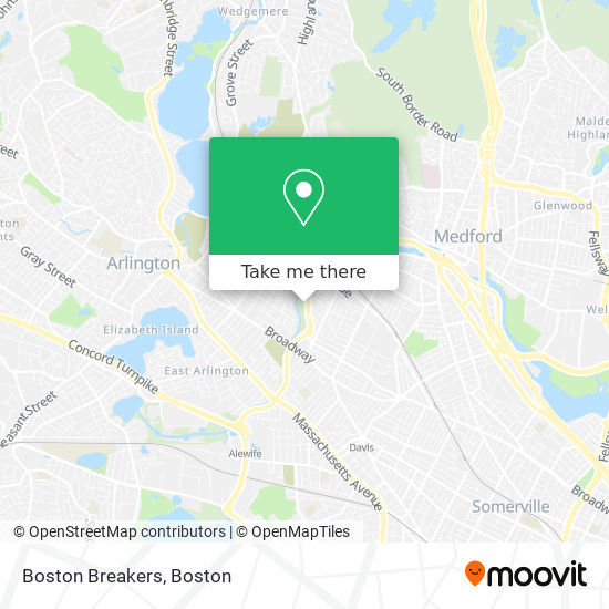 Mapa de Boston Breakers
