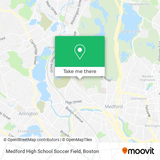 Mapa de Medford High School Soccer Field