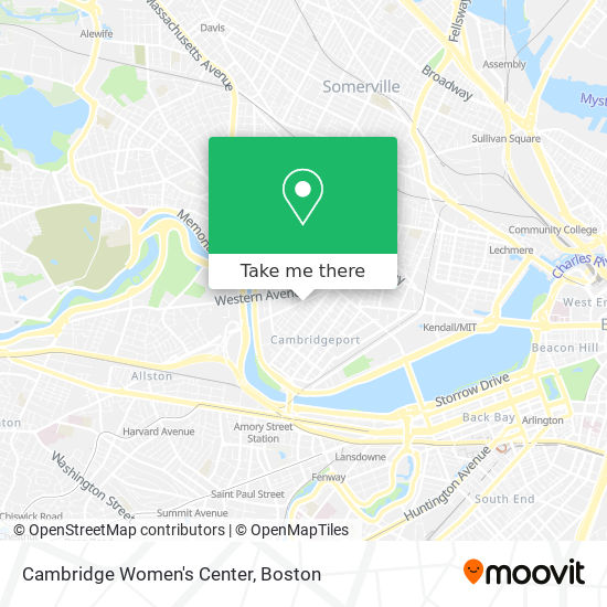 Cambridge Women's Center map