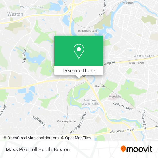 Mass Pike Toll Booth map