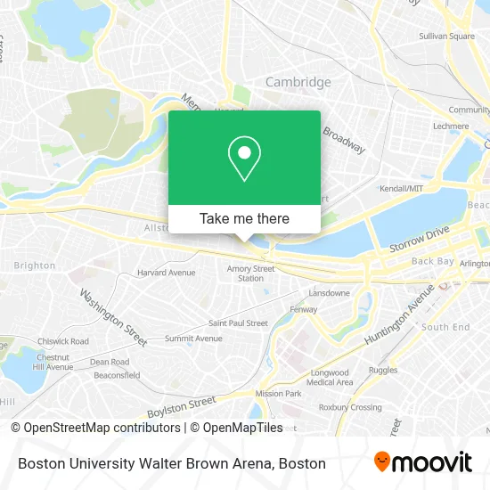 Boston University Walter Brown Arena map