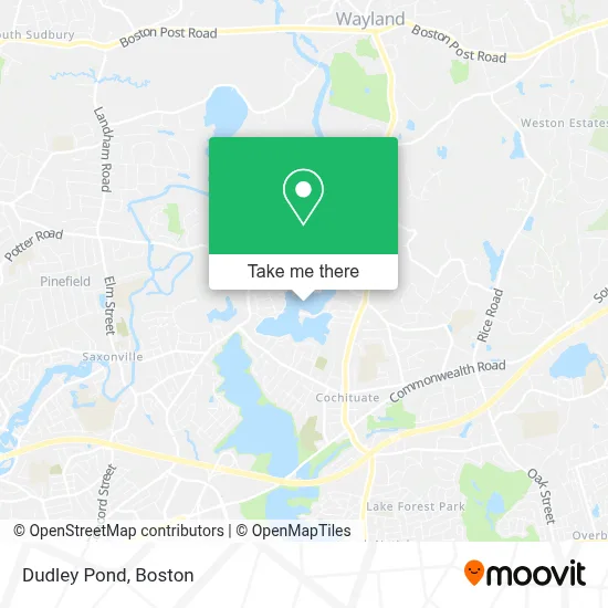 Dudley Pond map