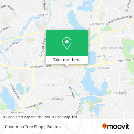 Christmas Tree Shops map