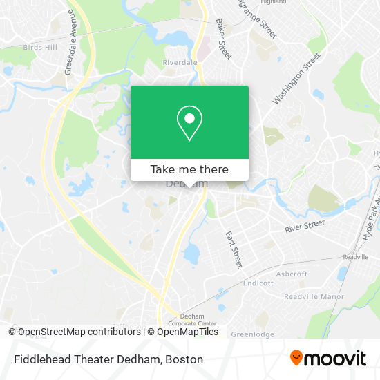 Fiddlehead Theater Dedham map