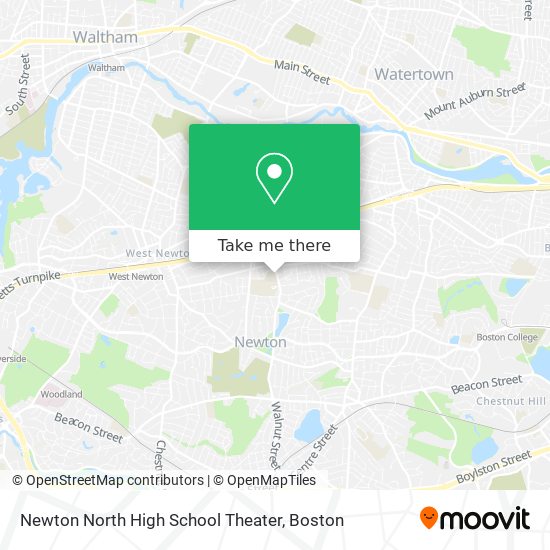 Mapa de Newton North High School Theater