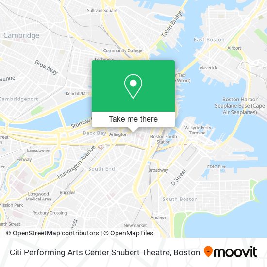 Citi Performing Arts Center Shubert Theatre map