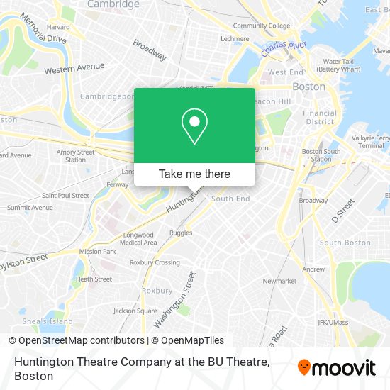 Mapa de Huntington Theatre Company at the BU Theatre