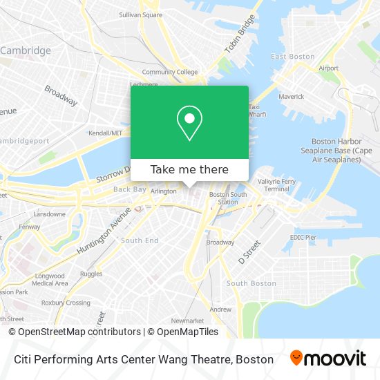Mapa de Citi Performing Arts Center Wang Theatre