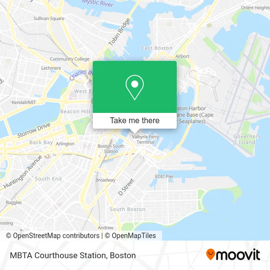 MBTA Courthouse Station map