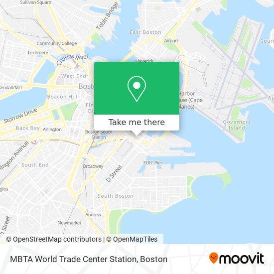 MBTA World Trade Center Station map