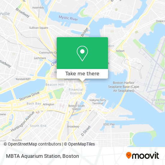 MBTA Aquarium Station map