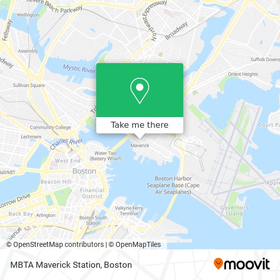 MBTA Maverick Station map