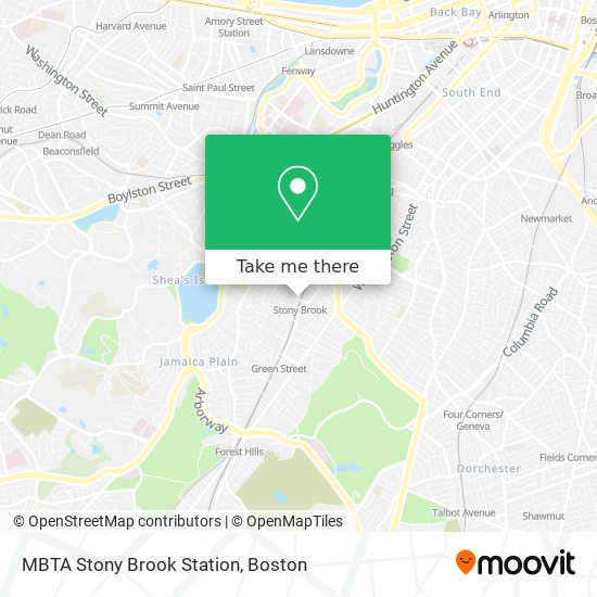 MBTA Stony Brook Station map