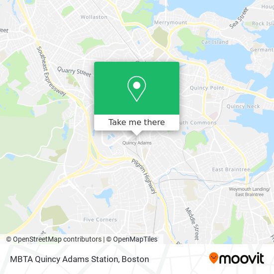 MBTA Quincy Adams Station map