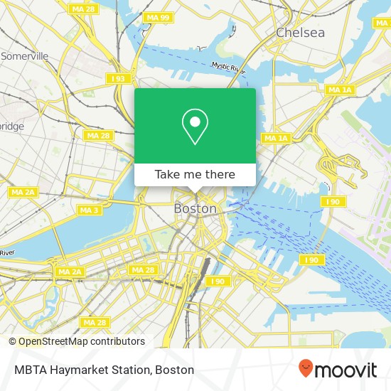 Mapa de MBTA Haymarket Station