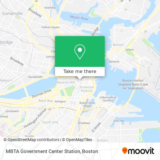 MBTA Government Center Station map