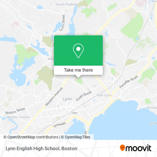 Lynn English High School map