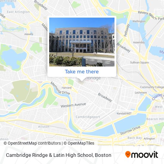 Cambridge Rindge & Latin High School map
