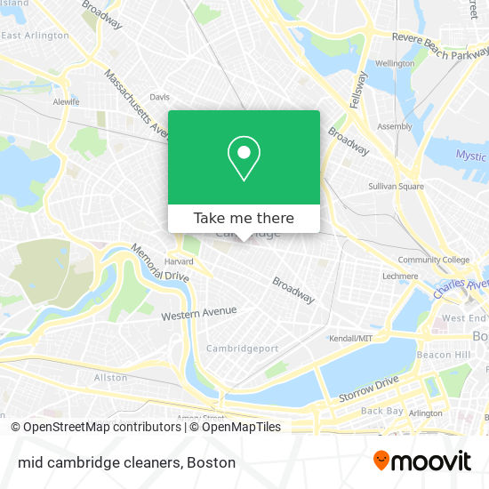 Mapa de mid cambridge cleaners