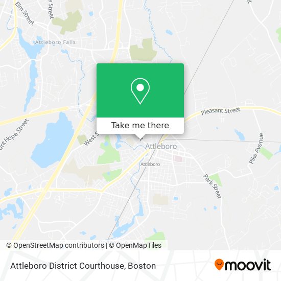 Attleboro District Courthouse map
