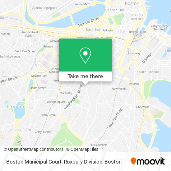 Mapa de Boston Municipal Court, Roxbury Division