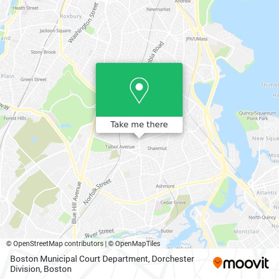 Mapa de Boston Municipal Court Department, Dorchester Division