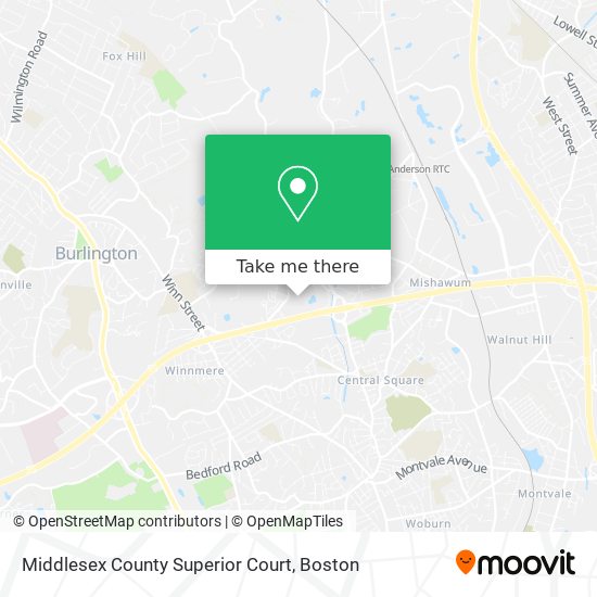 Mapa de Middlesex County Superior Court